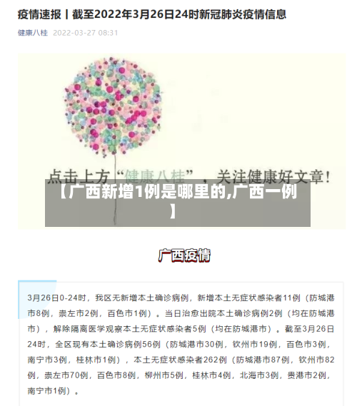 【广西新增1例是哪里的,广西一例】-第2张图片