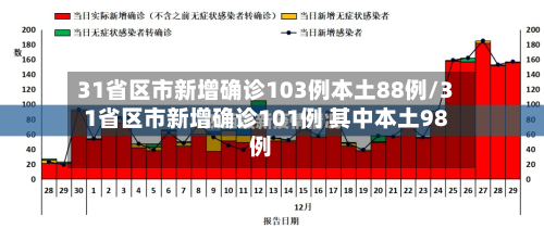 31省区市新增确诊103例本土88例/31省区市新增确诊101例 其中本土98例