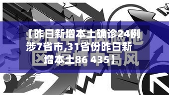 【昨日新增本土确诊24例涉7省市,31省份昨日新增本土86 435】-第2张图片