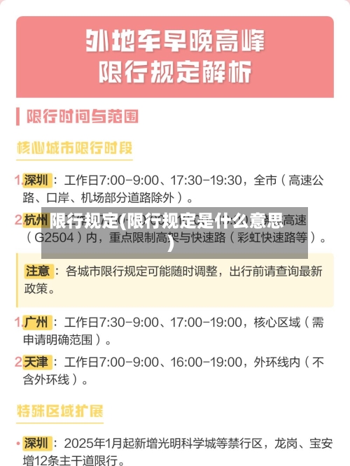 限行规定(限行规定是什么意思)