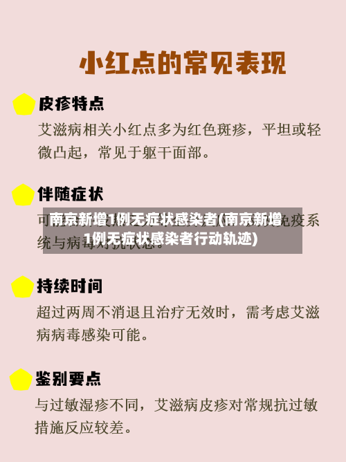 南京新增1例无症状感染者(南京新增1例无症状感染者行动轨迹)-第3张图片