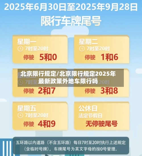 北京限行规定/北京限行规定2025年最新政策外地车限行吗-第3张图片