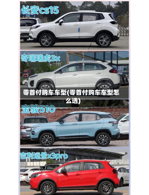 零首付购车车型(零首付购车车型怎么选)