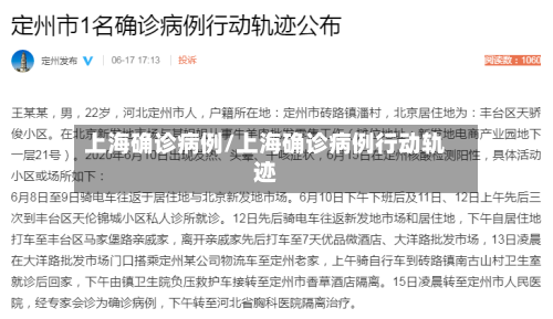 上海确诊病例/上海确诊病例行动轨迹-第3张图片