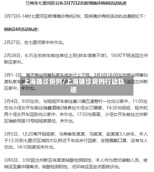 上海确诊病例/上海确诊病例行动轨迹