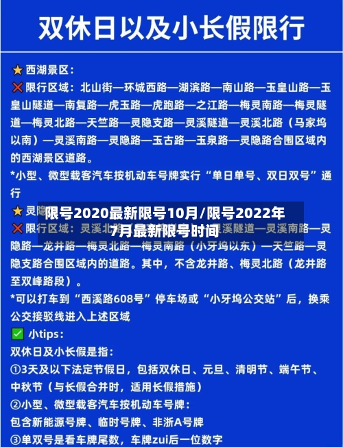 限号2020最新限号10月/限号2022年7月最新限号时间-第3张图片