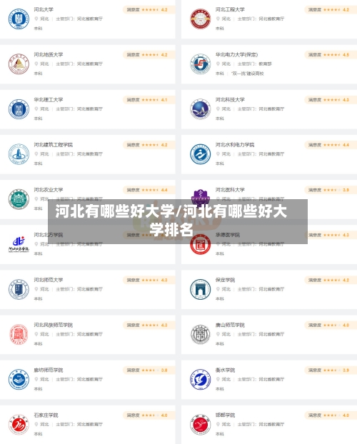 河北有哪些好大学/河北有哪些好大学排名-第2张图片