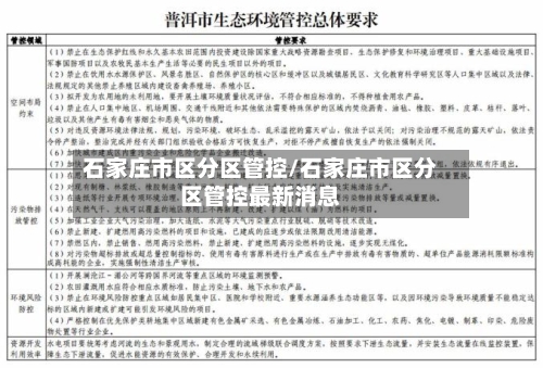 石家庄市区分区管控/石家庄市区分区管控最新消息-第2张图片