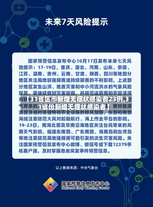 【31省区市新增无症状感染者23例,31省份新增无症状感染者】