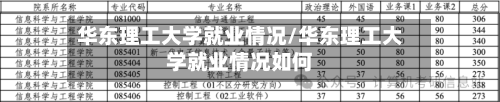 华东理工大学就业情况/华东理工大学就业情况如何-第2张图片