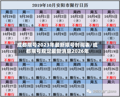 成都限号2023年最新限号时间表/成都限号规定最新消息2026年-第2张图片