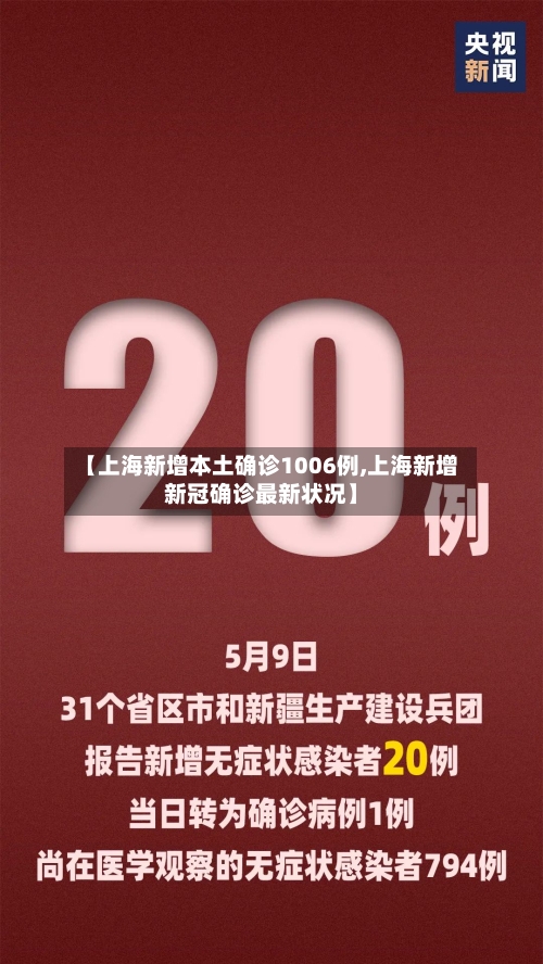 【上海新增本土确诊1006例,上海新增新冠确诊最新状况】-第1张图片
