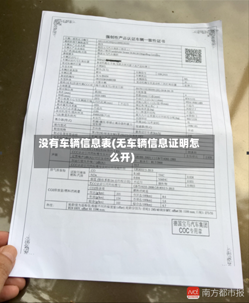 没有车辆信息表(无车辆信息证明怎么开)-第3张图片