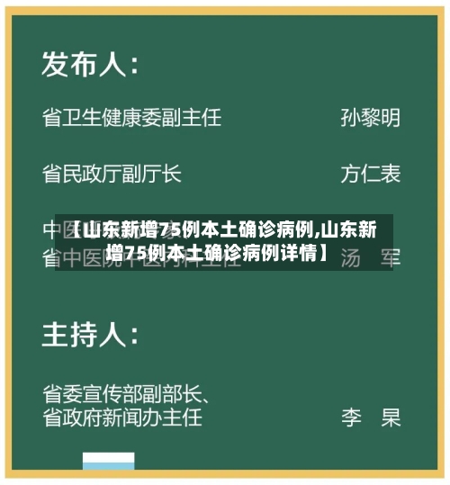 【山东新增75例本土确诊病例,山东新增75例本土确诊病例详情】-第2张图片