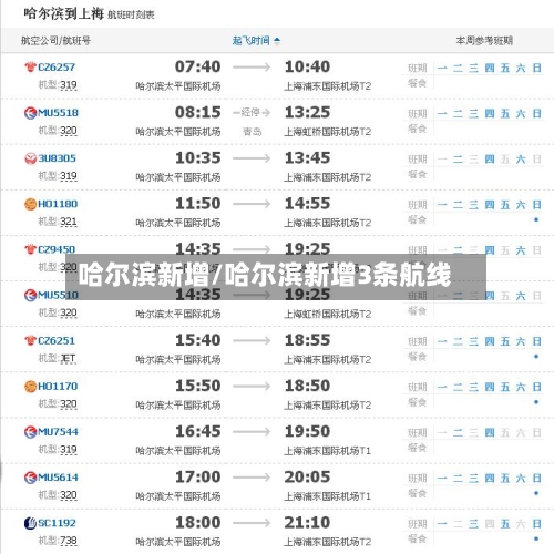 哈尔滨新增/哈尔滨新增3条航线-第2张图片