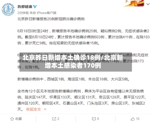 北京昨日新增本土确诊18例/北京新增本土感染者170例-第3张图片